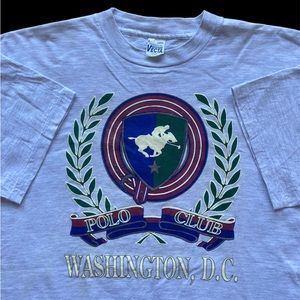 Vintage early 90s Washington D.C. polo club single stitched tee